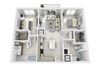 2 Bedroom 2 Bathroom Floor Plan 2 Bedroom 2 Bathroom Floor Plan at Windsor at Pembroke Gardens, Florida, 33027
